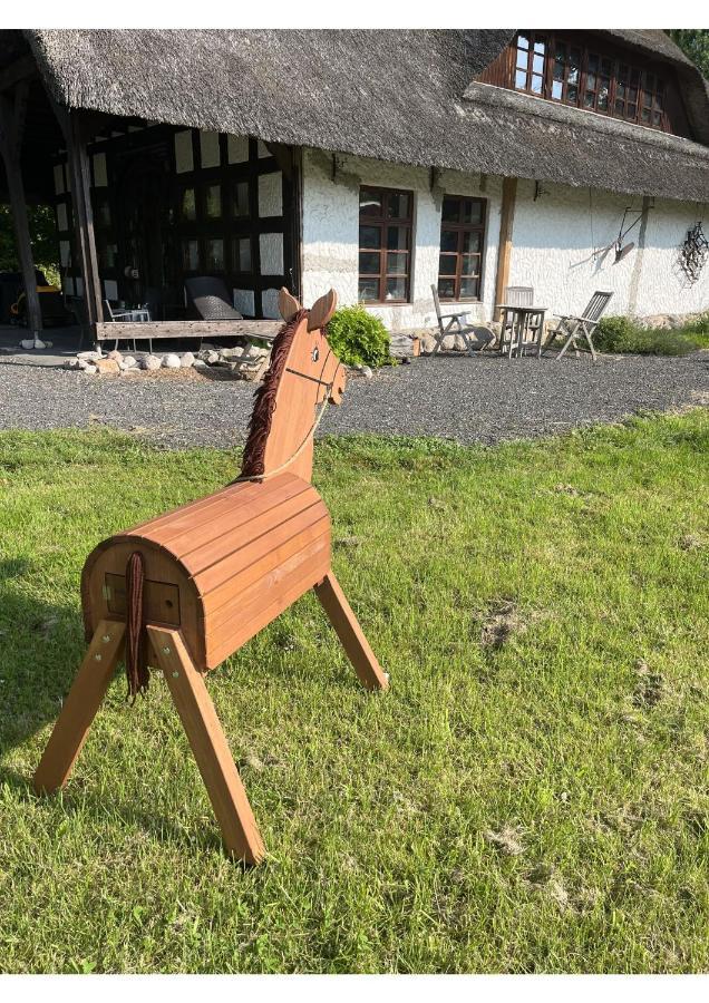 Ruhe Unter Reet-Haus Mit Sauna, Whirlpool Und Kamin Gnarrenburg المظهر الخارجي الصورة